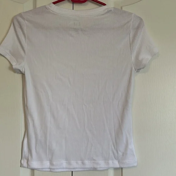 Gap White Rib Cropped Tee - Picture 2 of 4